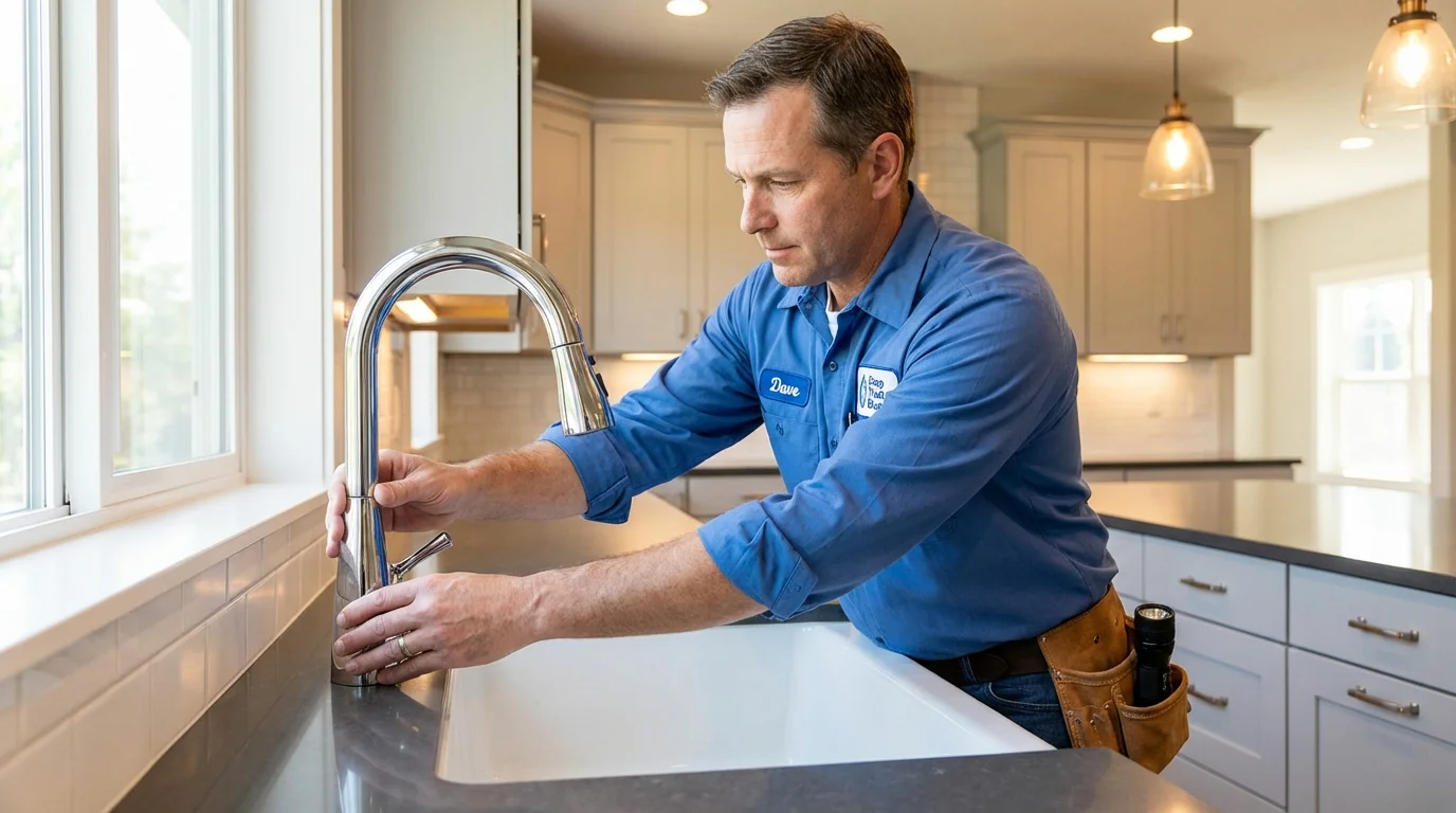 Kitchen faucet installation by Johns Plumbing LLC in Cochran